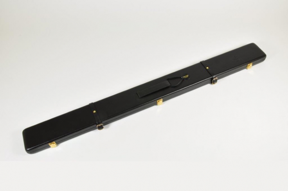 Peradon Leather Cue Case for ¾ Cues and Extensions (2696-BLA) | CGQ Snooker