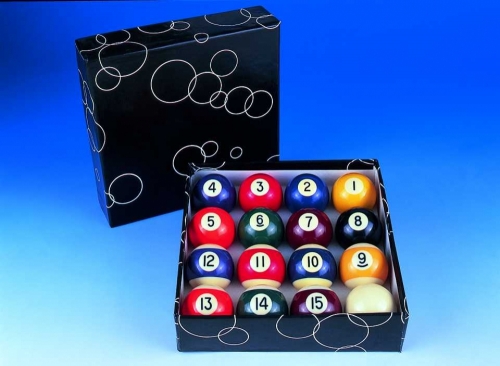 Peradon Economy Engraved Spots'n'Stripes Pool Balls (2 1/4